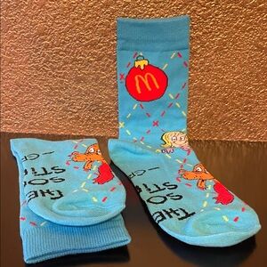 MCDonalds BLUE GRINCH Socks NEW!!